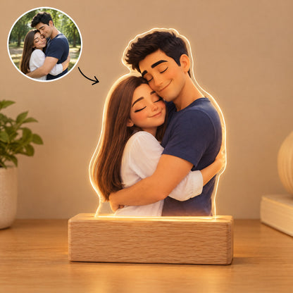 Lámpara LED Personalizada con tu Foto Estilo Pixar | Regalikos