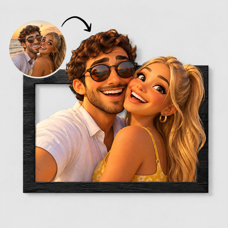 Marco 3D personalizado con tu foto estilo Pixar
